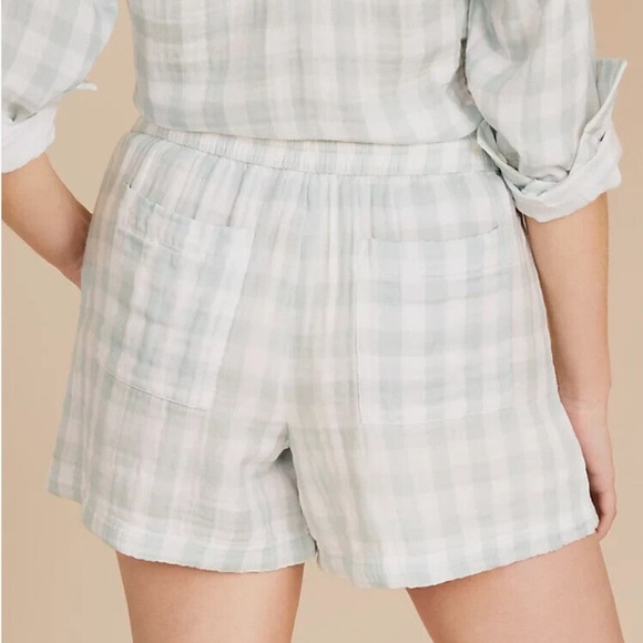LOFT Lou & Grey Gingham Triple Cloth Shorts - Picture 2 of 5